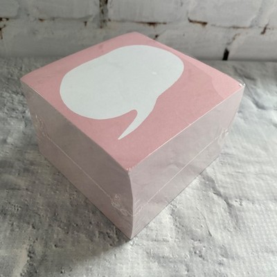 IKEA Notepad Paper Cube Pink Word Bubble Glued on 1 Side, 4 Inch,  700 Sheets