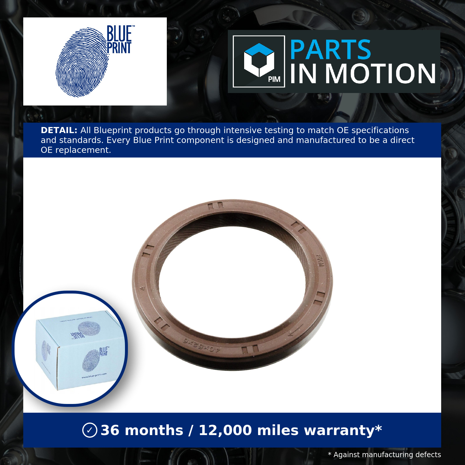 Blueprint ADN16145 Crankshaft Shaft Seal Front Fits Mercedes-Benz Citan Nissan - Image 5