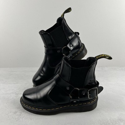 Dr. Martens Wincox Biker Chelsea Boots 37 Schwarz Leder Damen Schuhe Stiefel