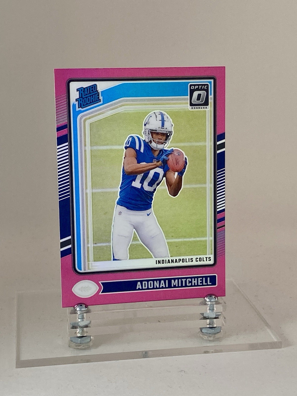 2024 Panini Donruss Optic Rated Rookie Pink Prizm - Adonai Mitchell RC #203