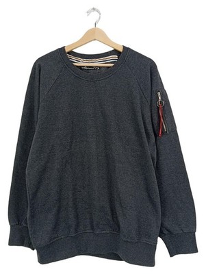 AMACI & SONS Herren Sweatshirt Grau XL Baumwolle Casual Langarm