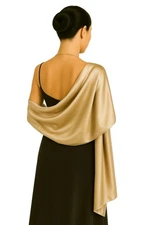 Shanlin Silk Feel Long Satin Patterned & Solid Color Scarves for Women in Gif...