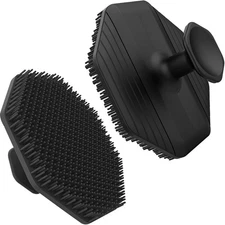 Face Scrubber,2 Pack Silicone Scrubber Brush for Women Black 