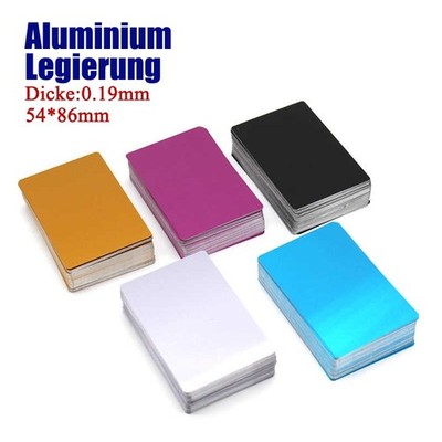 Aluminiumlegierung Blech Metallkarte Blanks DIY Abstandshalter Trennplatten