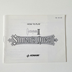 Castlevania II: Simon's Quest (NES Nintendo) CIB w/Manual Box TESTED