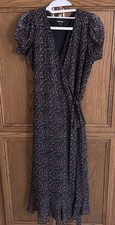 MADEWELL Sz.S Midi Dress Cap Sleeve Sweet Blossom Floral Print Wrap Dress