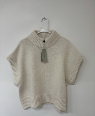 Women's Mint Velvet Cream Wool Blend Knit Top Size XL Item 001 038676