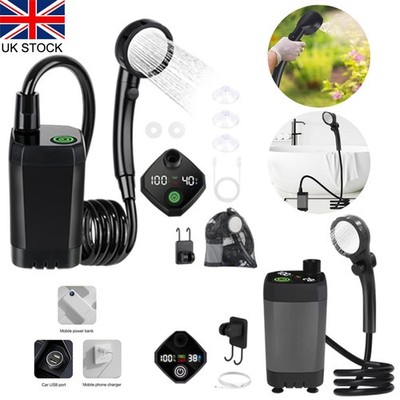 Tragbare Dusche Camping Dusche Camping Outdoor Dusche Pumpe Elektrisch Wiederaufladbar UK