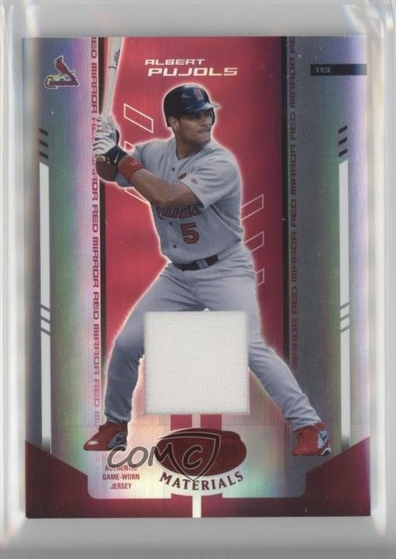 2004 Leaf Certified Materials Red Mirror Relic 52/150 Albert Pujols #7