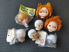 Vintage Rubber Doll Heads Lot Of 7