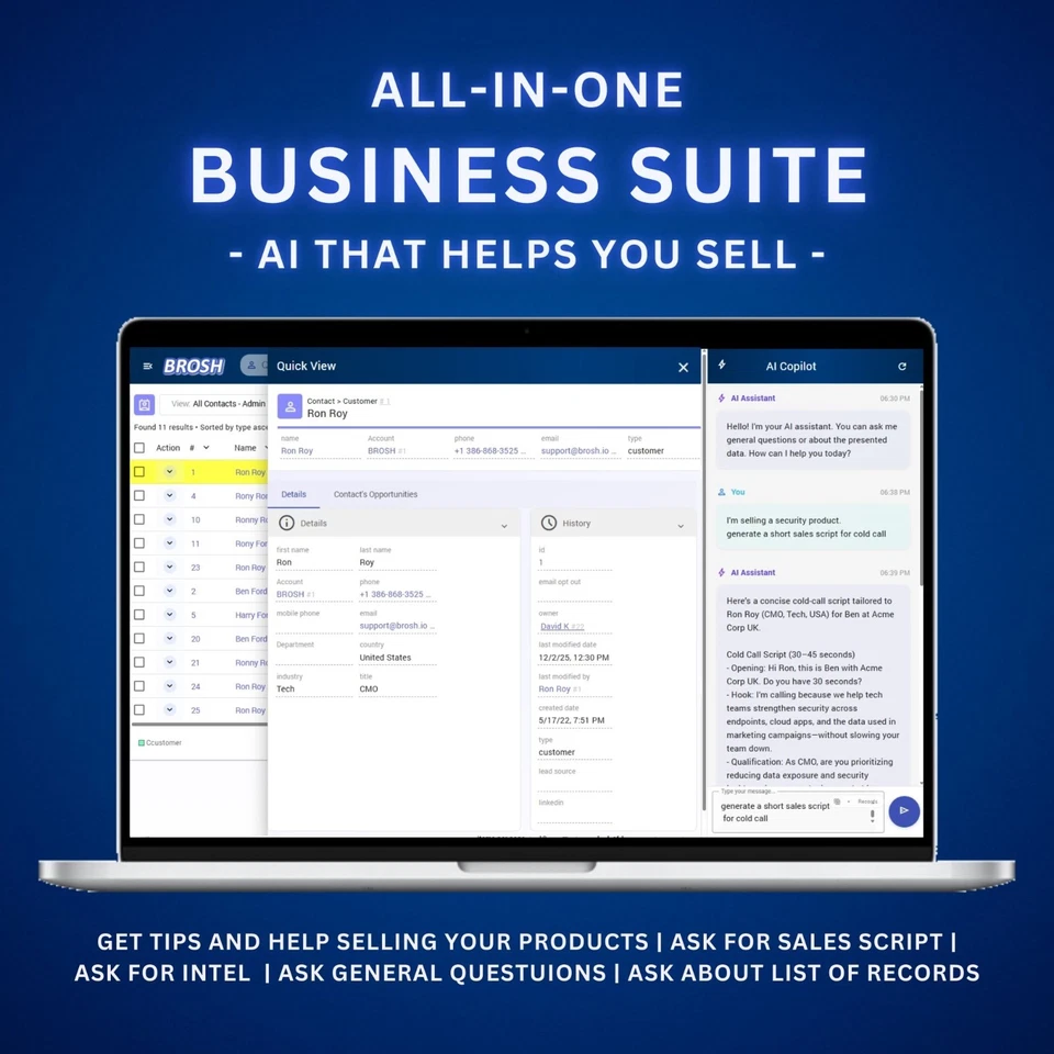 Software de oficina facturas cotizaciones contratos firma electrónica PDF whatsapp correos electrónicos BROSH Foto 4 de 4