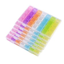 Diamond Embroidery Box, FOME 6 Pack Colorful Diamond Painting Storage Box