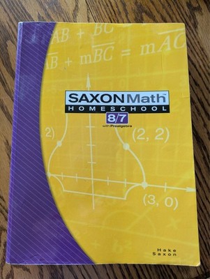 Saxon Math 8/7 Student Text, Solution manual, Worksheets/Tests SET 3rd ...