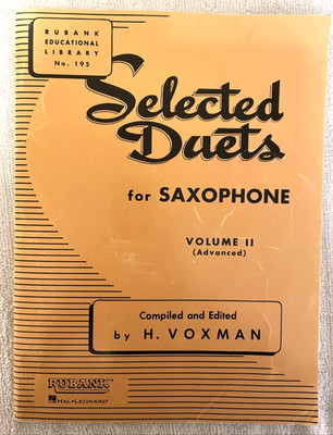 Selected Duets for Saxophone Vol 2 Advanced Vintage Collectible Rubank 1958