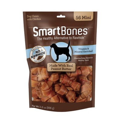 SmartBones Mini Bones With Real Peanut 1.98 Pound (Pack of 1), Butter