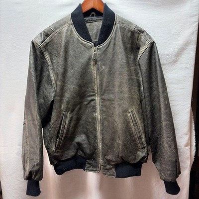 leather bomber jacket