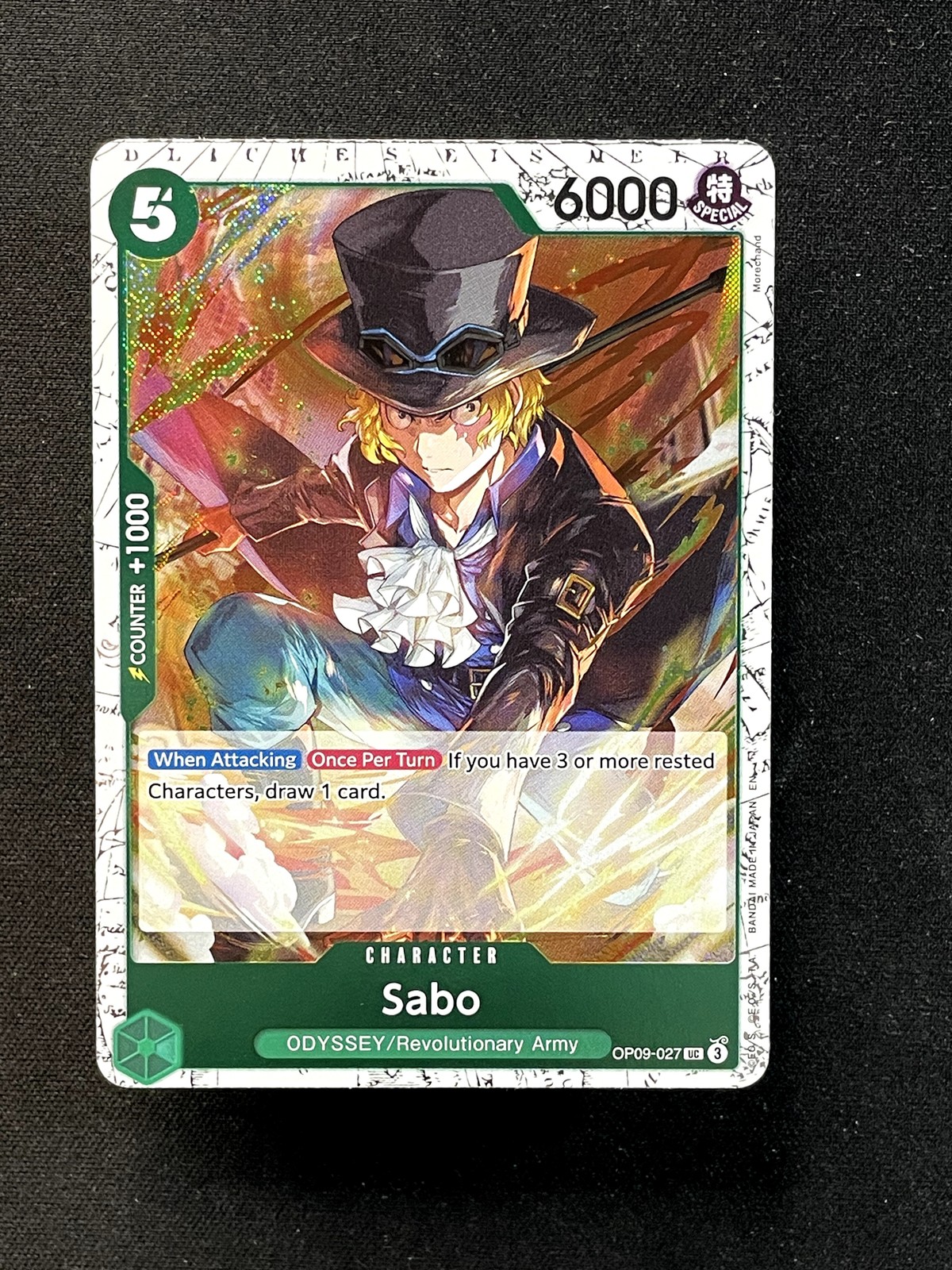 Sabo - (Pirate Foil) UC Premium Booster -The Best- Vol. 2 OP09-027 NM Foil