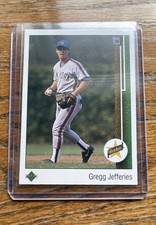 Gregg Jeffries 1989 Upper deck Baseball Flawless Card
