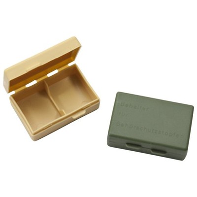 Dönges Aufbewahrungsboxen für Gehörschutzstopfen, bronzegrün (Pack à 50 Stück)