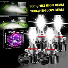 For Chevy Silverado 1500 HD 2001-2006 9005 9006 LED Headlight Bulbs Hi/Lo Beam