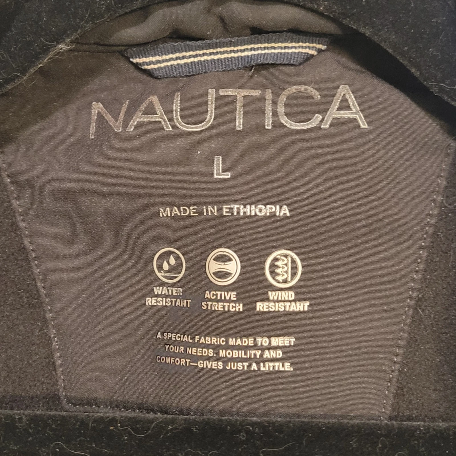 Nautica Water And Wind Resistant Jacket Black Size L - product detail image 2