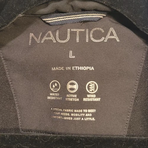Nautica Water And Wind Resistant Jacket Black Size L image 2