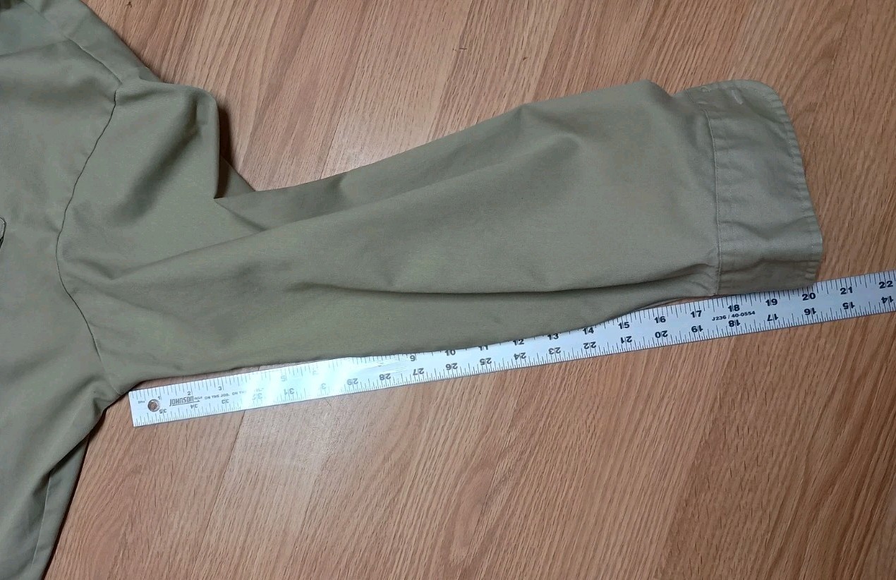 Vintage BIG MAC USA Work Shirt 2XL • Rare 3 Workers Tag • Pale Green Twill image 3