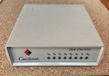 Cardinal 28.8 V.34/V.FC External Fax Modem Made in USA Powers On, Untested 