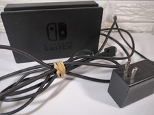 Nintendo Switch Dock Black HAC-007 Official Charging Station w/OEM Power Cord