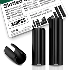 240 Pcs Roll Pin Assortment Set, Slotted Spring Pins, Various Sizes Split Expans
