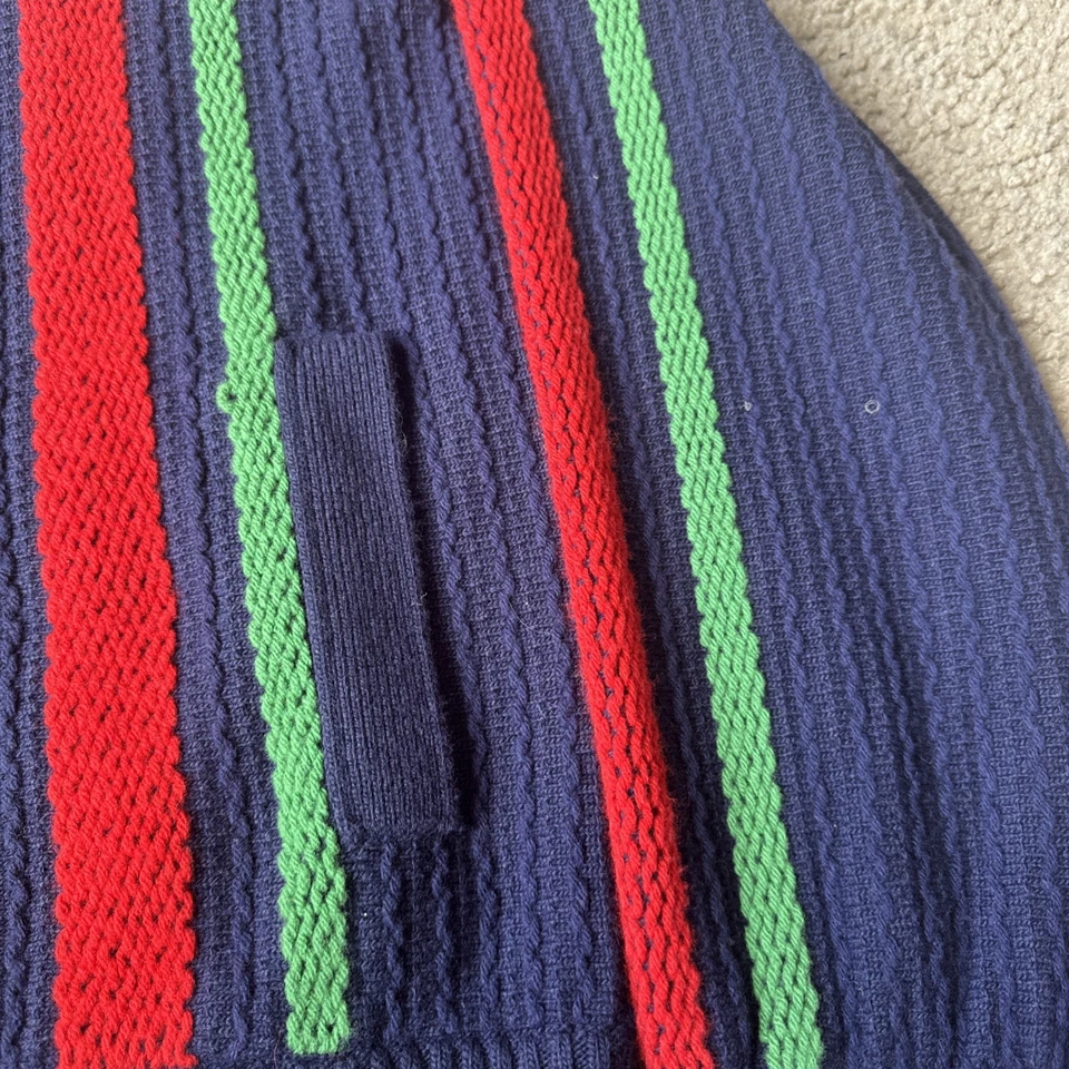 CHAQUETA BOMBER GUCCI PARA HOMBRE PUNTO CREMALLERA CÁRDIGAN SUÉTER LANA TELA RAYAS talla L Foto 3 de 4