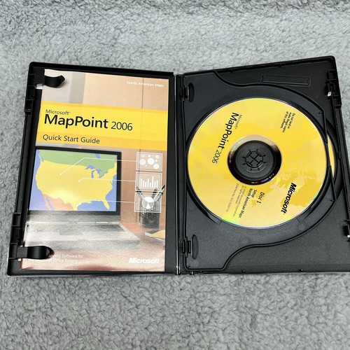 Microsoft MapPoint 2006 Business Mapping Software N. American Maps 2 CDs No Code - Picture 7 of 8
