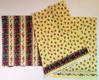 CHERRIES #2406-A MARY ENGELBREIT 2 Yellow Black Fabrics Daisy Kingdom 2 yds