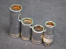 Snap-On - 4 Assorted Sockets -3/8" Drive -1 1/16, 1 1/16 deep set, 3/8 & 13/16