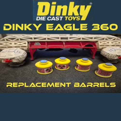 Dinky Eagle Freighter 360 Waste Barrels Replacement Set Space 1999 X4