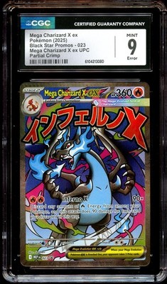 CGC 9 MINT Mega Charizard X Ex MEP023 ERROR 