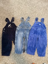 Vintage Lot Of 3 Overalls Size 24 Months Boys KRU little, Carters, Canyon River