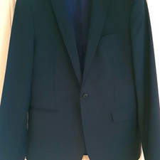Marks & Spencer Slim Fit Green Wool Blend 2-Piece Suit 34W 31L