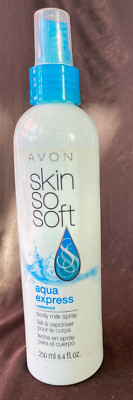 Avon Skin So Soft Aqua Express + Watermint Body Milk Spray  8.4 oz new old stock