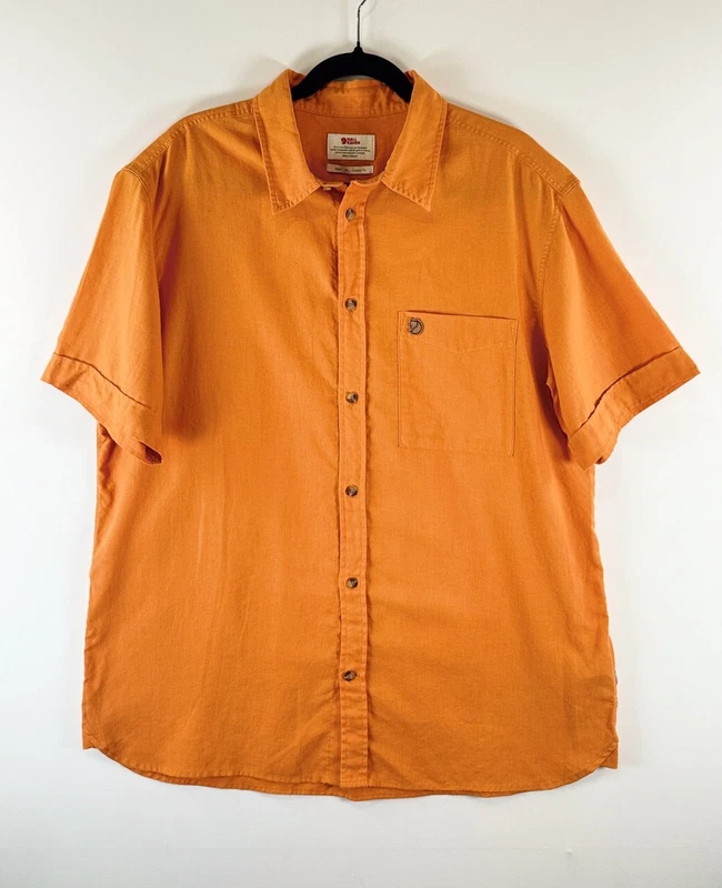 fjallraven button up travel comfort fit short sleeve shirt