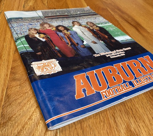 Programa de fútbol americano Auburn vs Mississippi 1989 Auburn fútbol ilustrado - Imagen 7 de 7