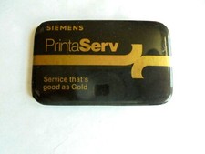 Cool Vintage Siemens PrintaSer Service Good as Gold Printing Advertising Pinback