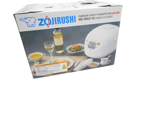 New Zojirushi NS-WAC18 Rice Cooker & Warmer 10 Cups Cool White - Picture 3 of 7
