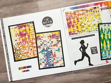 Color Run Scrapbook Pages, Premade Running Pages, Color Run Scrapbook Layouts