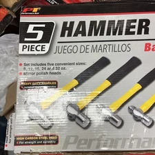 Wilmar Corp. / Performance Tool 5PC BALL PEIN HAMMER SET (FIBERGLASS HANDLES)