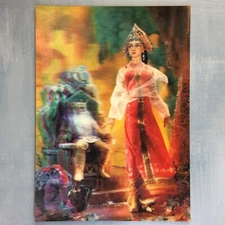 Russian fairy tale Varvara KRASA long hair 3D stereo lenticular postcard 1983🌖