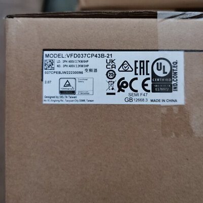 1PC New Delta CP2000 Series Inverter VFD037CP43B-21 Fast Shipping