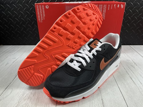 Size 14-Nike Air Max 90 Football Swoosh DJ5981-001 Mens BlackWhite/Hyper Crimson - Picture 6 of 12