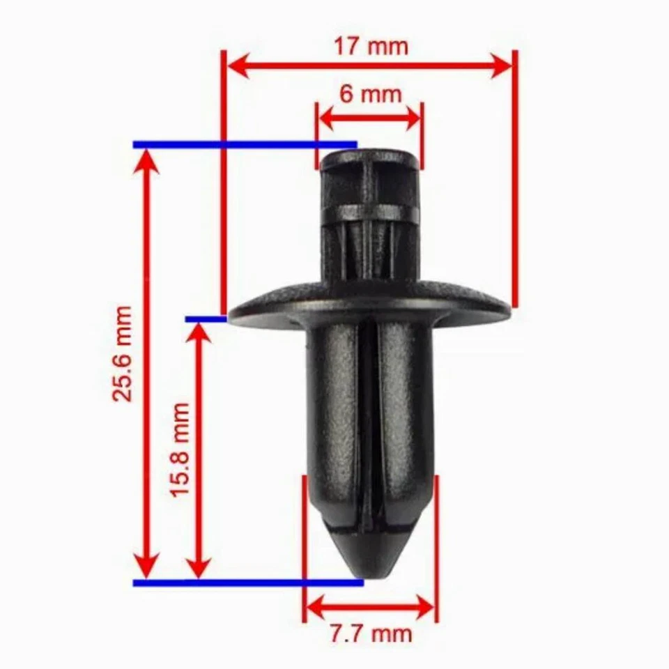 Clip de retención de cubierta de parachoques de 8 mm 10 piezas para Volvo 3533394 S60 S80 V70 XC60 XC70 XC90 Foto 2 de 4