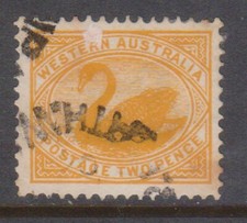 (Q62-62) 1901 Western AU 2d yellow Swan (BL)